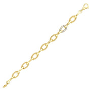 14ct Elipse Design Gold Bracelet