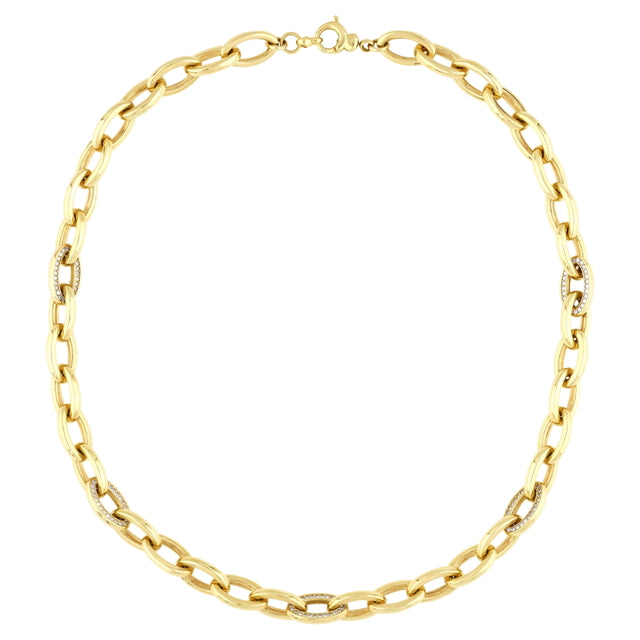 14ct Elipse Design Gold Necklace