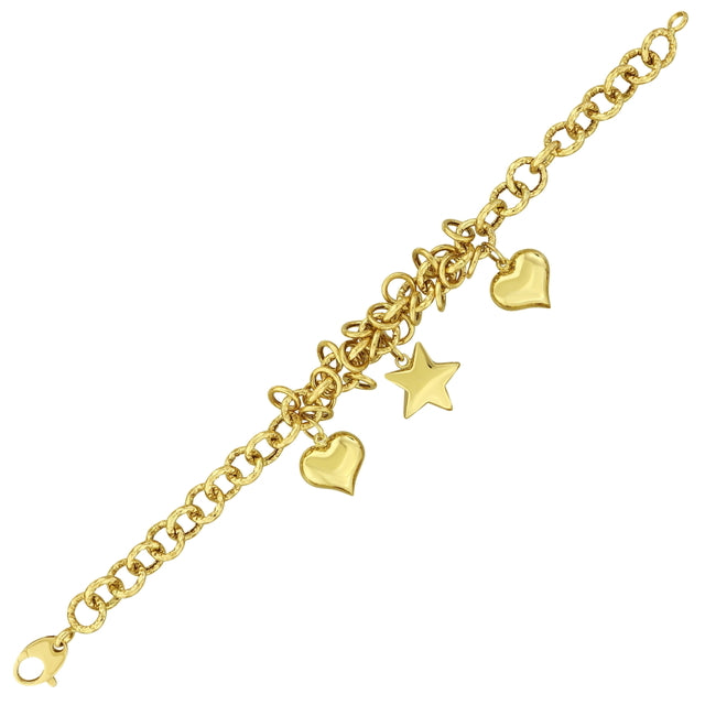14ct Anillo Design Gold Bracelet