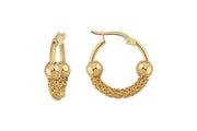 14ct Design Hoop Gold Earrings