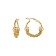 14ct Design Hoop Gold Earrings