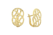 14ct Double Infinity Design Gold Earrings