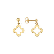 14ct Drop Cicek Design Gold Earrings