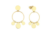 14ct Pullu Design Hoop Gold Earrings