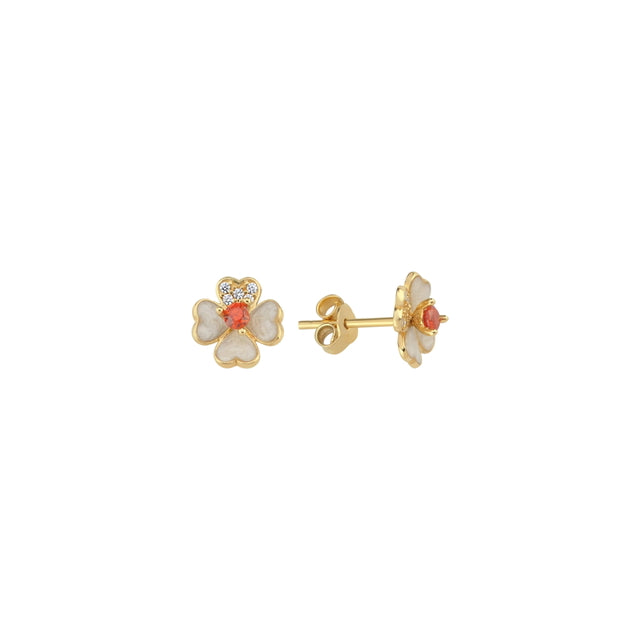 14ct Cicek Design Gold Earrings