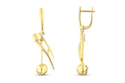 14ct Punto Design Gold Earrings