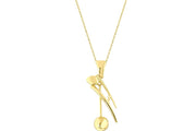 14ct Punto Design Gold Pendant (Chain Not Included)