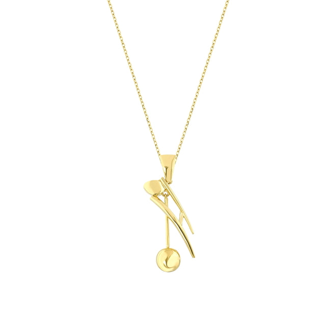 14ct Punto Design Gold Pendant (Chain Not Included)