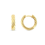 Load image into Gallery viewer, 14ct Tejer Design Gold Earrings