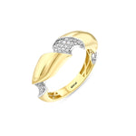 Load image into Gallery viewer, 14ct Fold Design Gold Ring