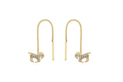 14ct Zincirli Design At Figurlu Gold Earrings