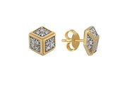 14ct Stone Set Kup Design Gold Earrings