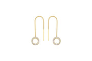 14ct Zincirli Hoop Gold Earrings