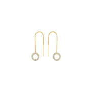 14ct Zincirli Hoop Gold Earrings