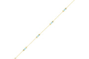 14ct Mavi Figurlu Design Gold Bracelet