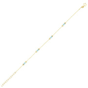 14ct Mavi Figurlu Design Gold Bracelet