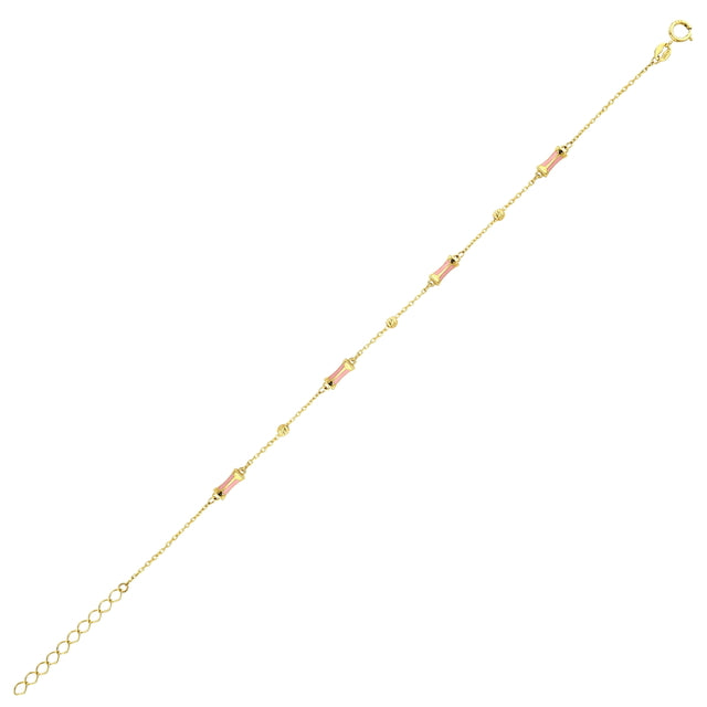 14ct Turuncu Figurlu Design Gold Bracelet