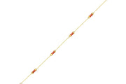 14ct Kirmizi Figurlu Design Gold Bracelet