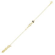 14ct Enamel Pearl Design Gold Bracelet