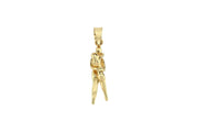 14ct Sarilan Double Design Gold Pendant (Chain Not Included)