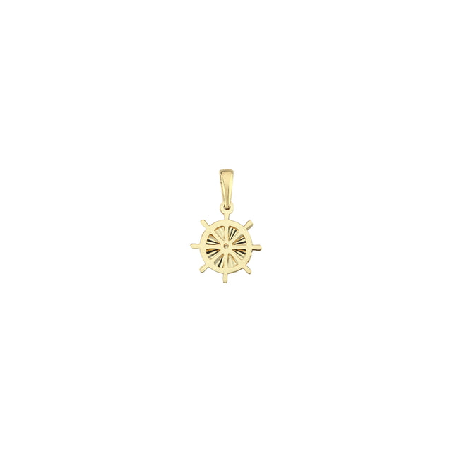14ct Sparkle Design Rudder Gold Pendant (Chain Not Included)