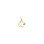 14ct Moon Star Gold Pendant (Chain Not Included)