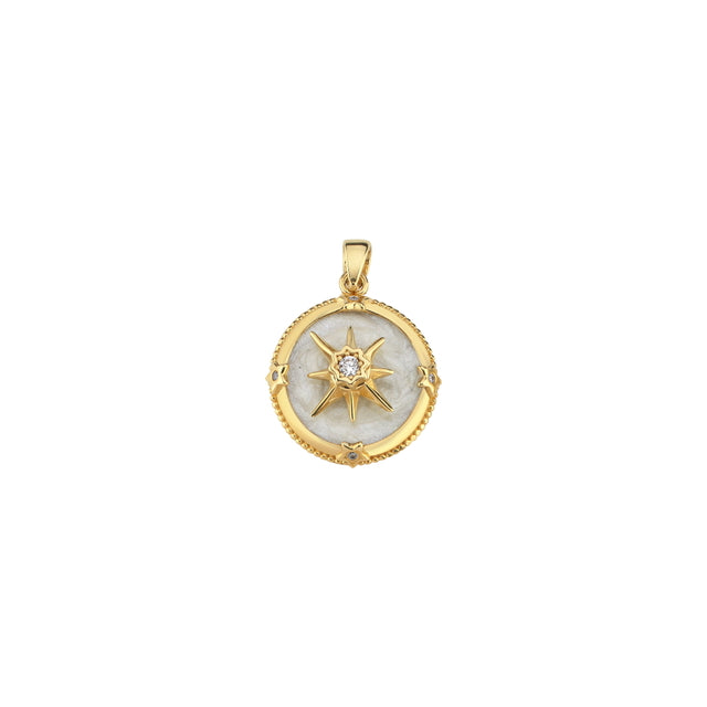 14ct Centre Rotating Compass Gold Pendant (Chain Not Included)