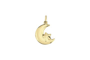 14ct Moon Star Gold Pendant (Chain Not Included)