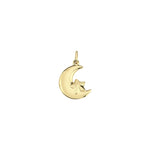 Load image into Gallery viewer, 14ct Moon Star Gold Pendant (Chain Not Included)