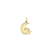 14ct Moon Star Gold Pendant (Chain Not Included)