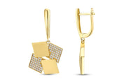14ct Piazze Design Gold Earrings