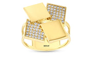 14ct Piazze Design Gold Ring