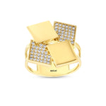 Load image into Gallery viewer, 14ct Piazze Design Gold Ring