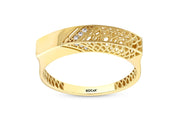 14ct Rete Design Gold Ring