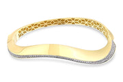 14ct Wave Design Gold Cuff Gold Bracelet
