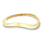 Load image into Gallery viewer, 14ct Wave Design Gold Cuff Gold Bracelet