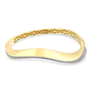 14ct Wave Design Gold Cuff Gold Bracelet