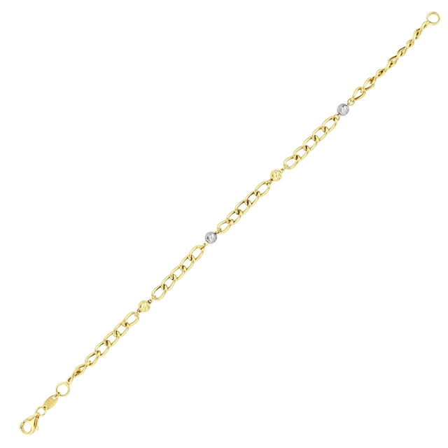 14ct Iki Colour Toplu Design Gold Bracelet