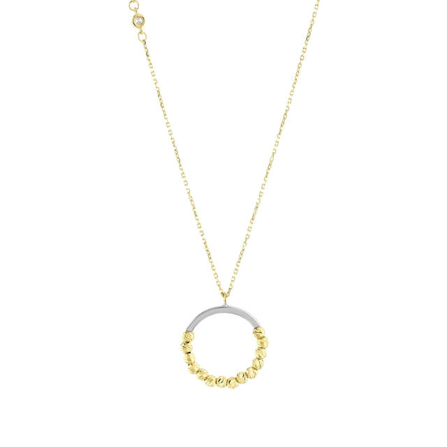 14ct Dorika Hoop Design Gold Necklace