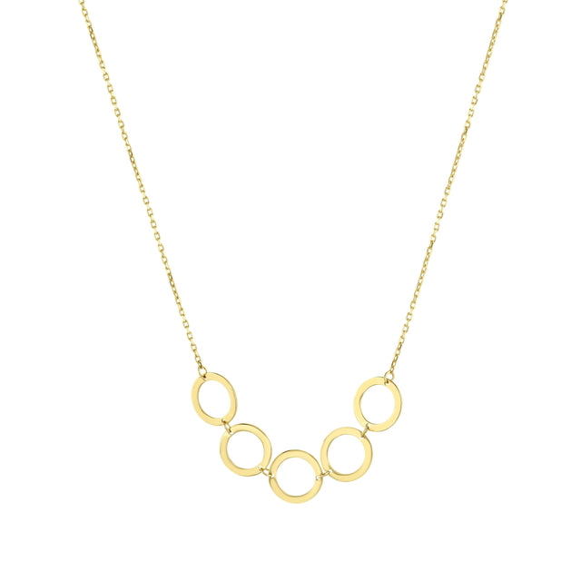 14ct Hoop Design Gold Necklace