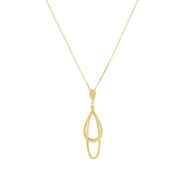 14ct Gocce Design Gold Necklace