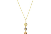 14ct Sparkling Design Tri-Colour Gold Necklace