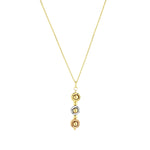 Load image into Gallery viewer, 14ct Sparkling Design Tri-Colour Gold Necklace