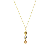 14ct Sparkling Design Tri-Colour Gold Necklace