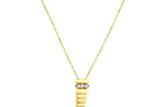 14ct Stone Set Design Ribat Gold Necklace
