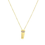 Load image into Gallery viewer, 14ct Stone Set Design Ribat Gold Necklace