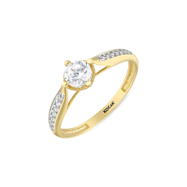 14ct Solitaire Gold Ring