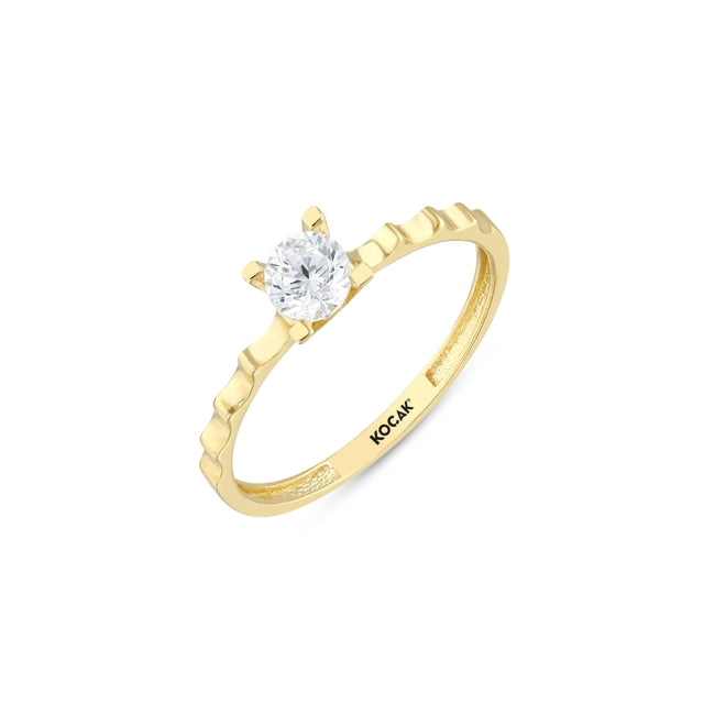 14ct Solitaire Gold Ring