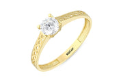 14ct Design Solitaire Gold Ring