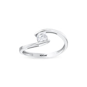 14ct Solitaire Design White Gold Ring